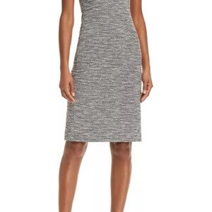 Theory Monochrome Textured Midi Dress